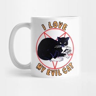 I Love My Evil Cat (Version 2) Mug